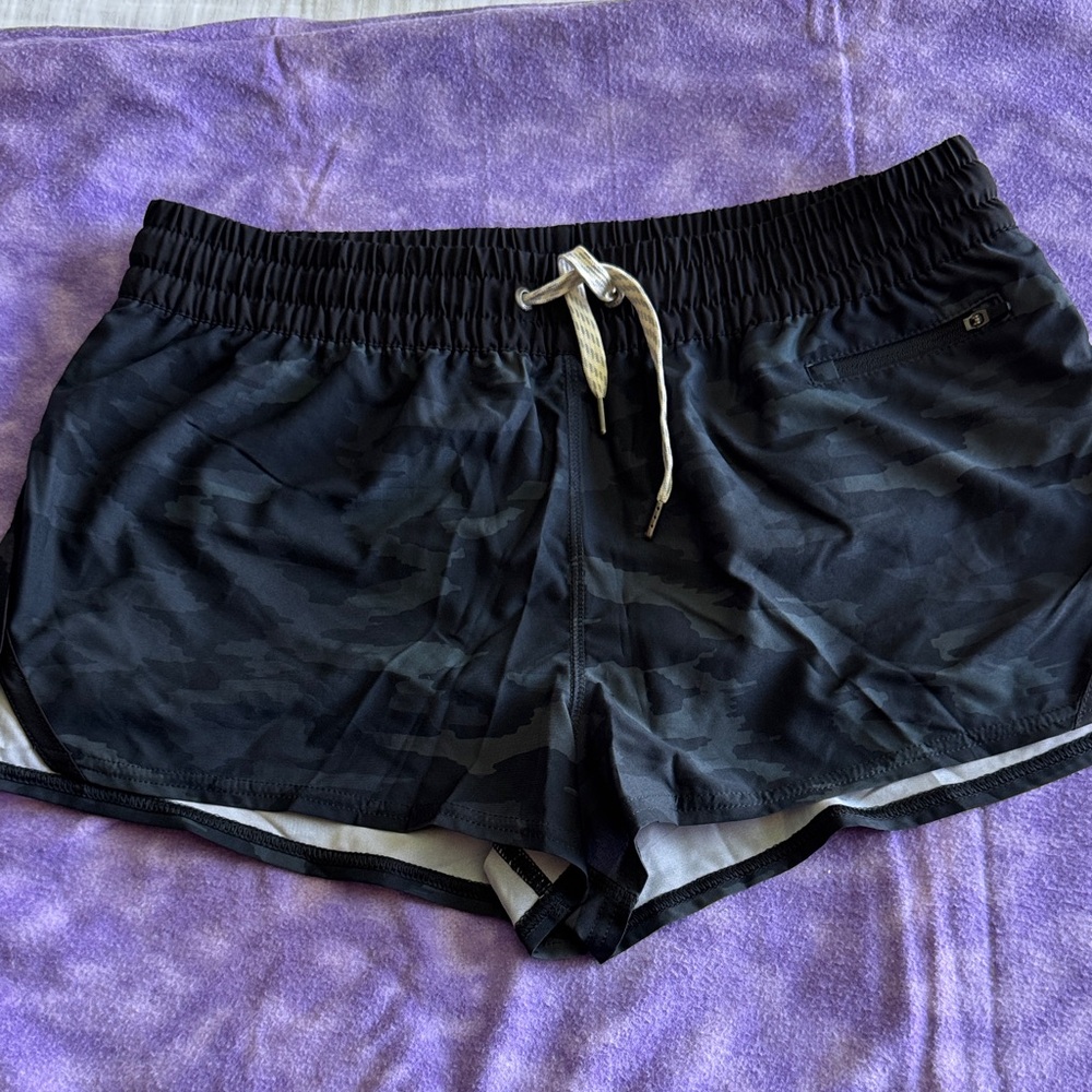 Vuori Black Camo Women's Athletic Shorts
